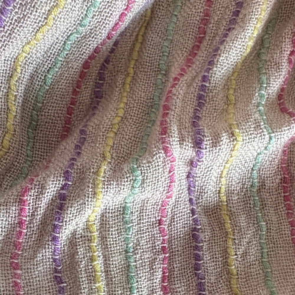 Striped Multi Colored Scarf - Picture 2 of 2